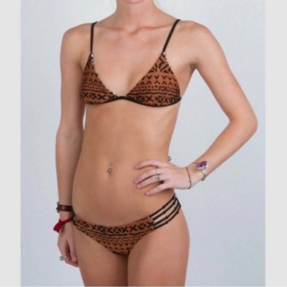 Amuse Society tribal print bikini set